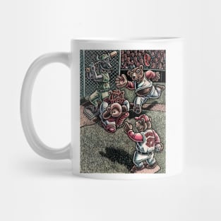 Bulls and Bears Play Baseball Mug